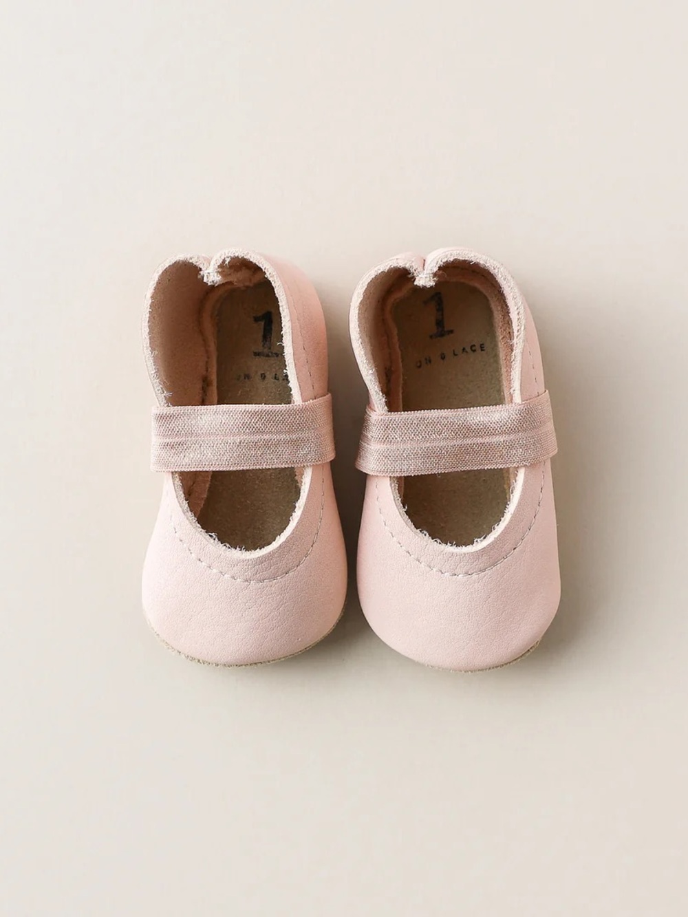 Baby Mary Jane Ballet Flats in Pale Pink - Soft Strap